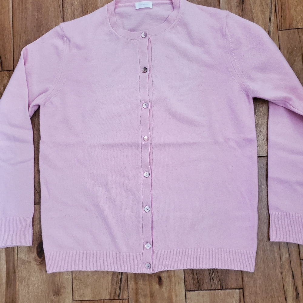 Malo Firence ITALY Cashmere  Pink Women's Cardigan Sweater Sz L